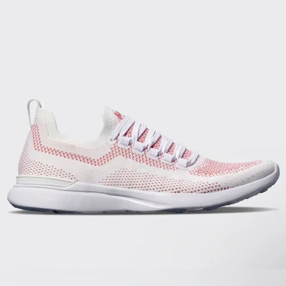 NIB APL Women's Techloom Breeze Size 6 Crème/Fire Coral/White - Picture 2 of 6